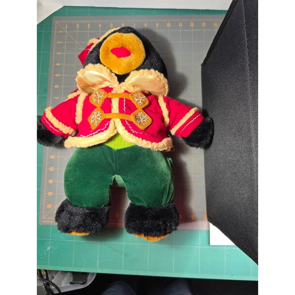 Dan Dee Snowflake Teddy Black Red Green Holiday Plush 2000 Pair 12x16in